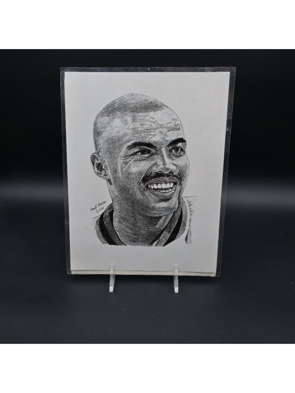 Charles Barkley Portrait By Frank Nareau Sports Art Print 8.5" X 11" Vintage 199